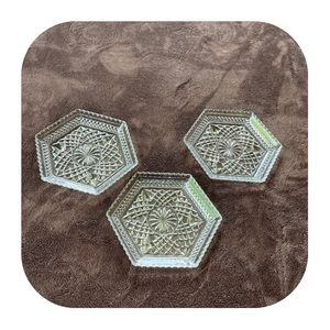 Vintage Set of 3 salad plates/candy dishes